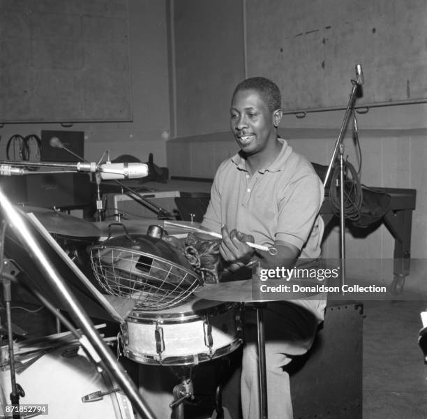 Musicians and producers at a Barry Mann recording session at RCA on September 1, 1961 in New York.