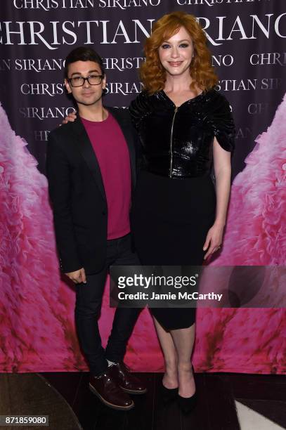 Christian Siriano and Christina Hendricks celebrate the release of his book "Dresses To Dream About" at the Rizzoli Flagship Store on November 8,...