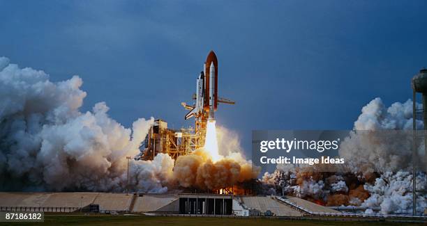 space shuttle lift off - challenge launch stock pictures, royalty-free photos & images