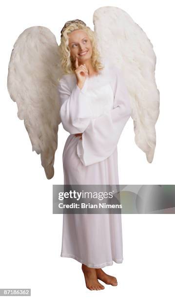 angel (clipping paths included) - anjo da guarda imagens e fotografias de stock