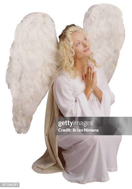 angel (clipping paths included) - anjo da guarda imagens e fotografias de stock