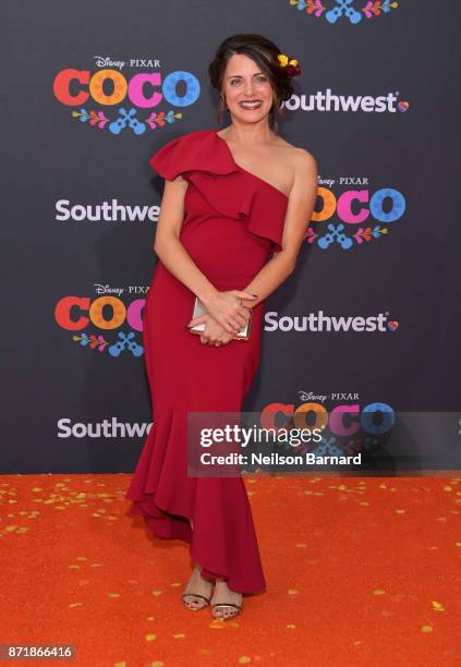 Actress Alanna Ubach attends Disney Pixar's "Coco" premiere at El Capitan Theatre on November 8, 2017 in Los Angeles, California.