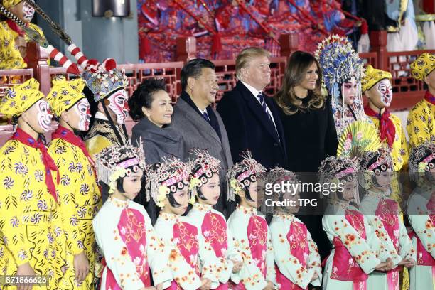 President Donald Trump and wife Melania come to China for state visit on 08th November, 2017 in Beijing, China.