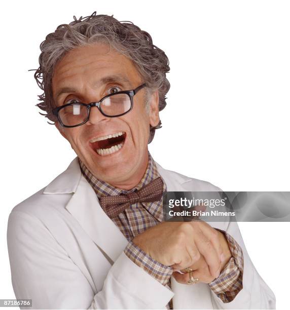 mad scientist (clipping paths included) - mad scientist stock pictures, royalty-free photos & images