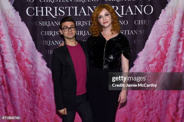 Christian Siriano and Christina Hendricks celebrate the release of his book "Dresses To Dream About" at the Rizzoli Flagship Store on November 8,...