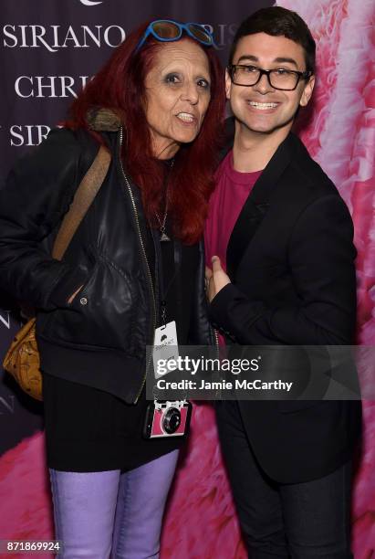 Christian Siriano and Patricia Field celebrate the release of his book "Dresses To Dream About" at the Rizzoli Flagship Store on November 8, 2017 in...