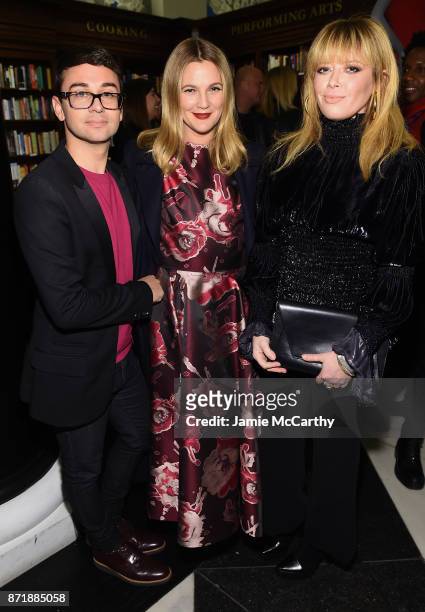 Christian Siriano, Drew Barrymore, and Natasha Lyonne celebrate the release of his book "Dresses To Dream About" at the Rizzoli Flagship Store on...