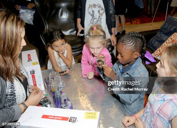 Kids experiment and create with Project Mc2 during MGA Entertainment, Cast of Netflix's Project Mc2, and Rashida Jones's celebration of national...