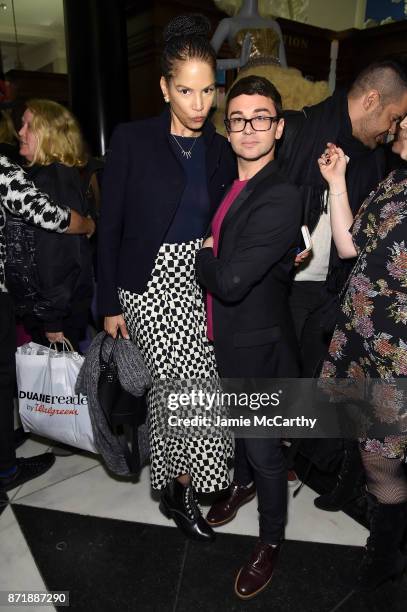 Christian Siriano and Veronica Webb celebrate the release of his book "Dresses To Dream About" at the Rizzoli Flagship Store on November 8, 2017 in...