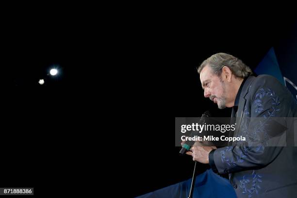 Singer-songwriter Jimmy Webb speaks in the press room the 51st annual CMA Awards at the Bridgestone Arena on November 8, 2017 in Nashville, Tennessee.