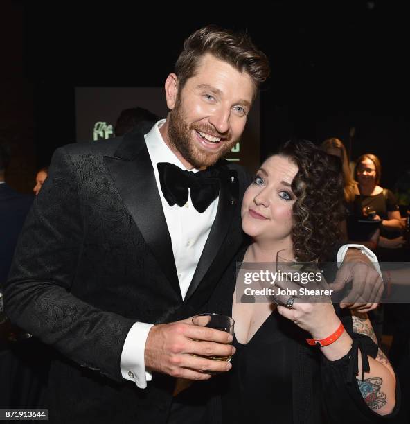 Brett Eldredge and Ashley McBryde attend the Warner Music Nashville CMA After Party on November 8, 2017 in Nashville, Tennessee.