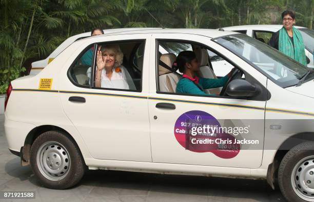 Camilla, Duchess of Cornwall attends a 'Women on Wheels' Charity event, which aims to empower female taxi drivers at the British High Commission...