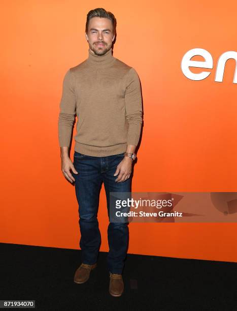 Derek Hough arrives at the Ember Launch - Celebrating A Journey Through Temperature And Taste at Goya Studios on November 8, 2017 in Los Angeles,...