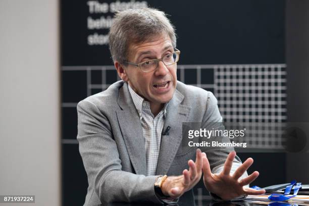 Ian Bremmer, president of Eurasia Group Ltd., speaks during a Bloomberg Television interview at the Asia-Pacific Economic Cooperation CEO Summit in...