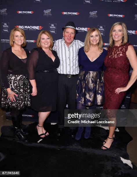 Mayor Megan Berry and family attends the Big Machine Label Group's celebration of the 51st Annual CMA Awards at FGL House in Nashville on November 8,...