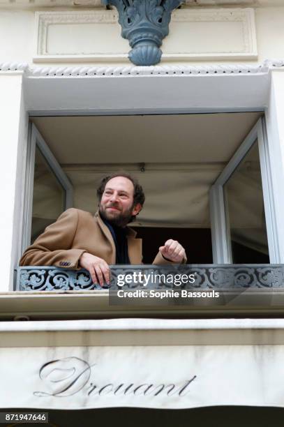 French writer and journalist Olivier Guez, winner of the Prix Renaudot poses in Drouant restaurant, Paris, France, 6th November 2017