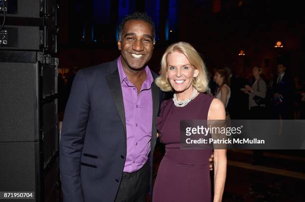 Norm Lewis and Nancy Sanford attend the Lung Cancer Research Foundation Fifteenth Annual Strolling Supper at Gotham Hall on November 8, 2017 in New...