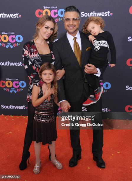 Jaime Camil, Heidi Balvanera, Elena Camil and Jaime Camil III arrive at the premiere of Disney Pixar's "Coco" at El Capitan Theatre on November 8,...