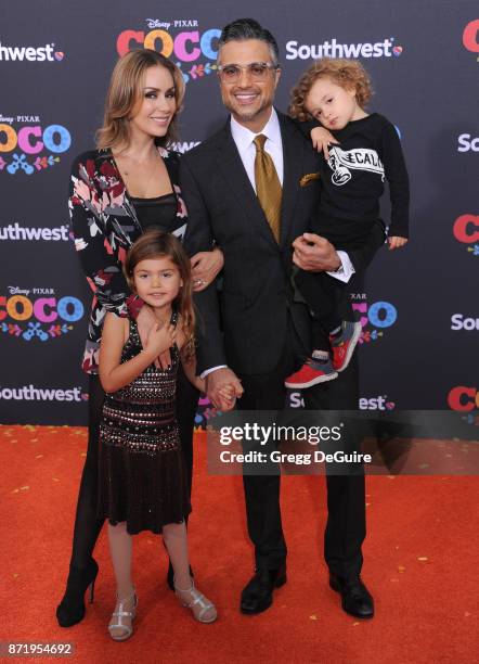 Jaime Camil, Heidi Balvanera, Elena Camil and Jaime Camil III arrive at the premiere of Disney Pixar's "Coco" at El Capitan Theatre on November 8,...