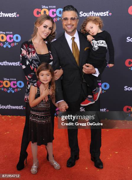 Jaime Camil, Heidi Balvanera, Elena Camil and Jaime Camil III arrive at the premiere of Disney Pixar's "Coco" at El Capitan Theatre on November 8,...