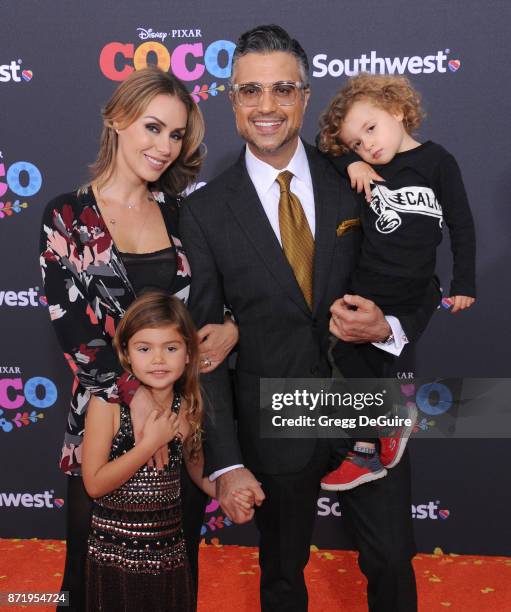 Jaime Camil, Heidi Balvanera, Elena Camil and Jaime Camil III arrive at the premiere of Disney Pixar's "Coco" at El Capitan Theatre on November 8,...