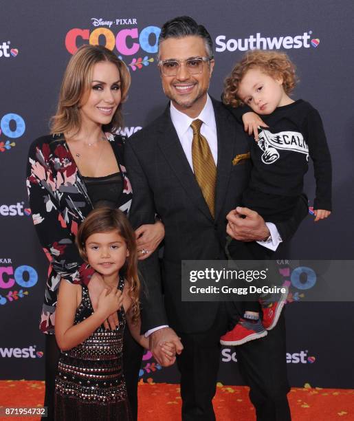 Jaime Camil, Heidi Balvanera, Elena Camil and Jaime Camil III arrive at the premiere of Disney Pixar's "Coco" at El Capitan Theatre on November 8,...