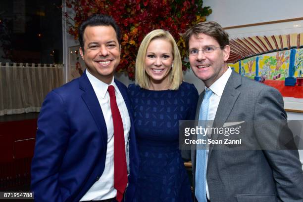 John Avalon, Margaret Hoover and Jonathan Barton attend Tina Brown's publication party for "The Vanity Fair Diaries" at Michael's on November 8, 2017...