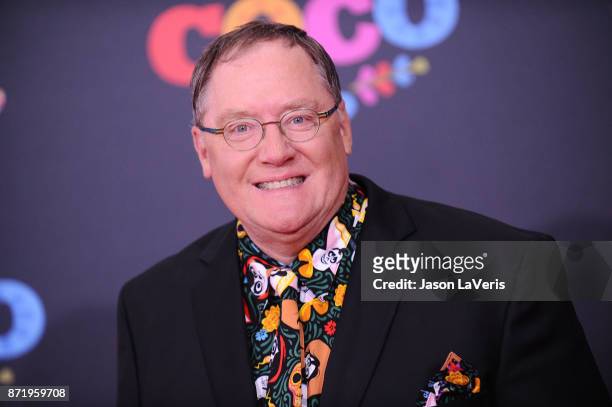 John Lasseter attends the premiere of "Coco" at El Capitan Theatre on November 8, 2017 in Los Angeles, California.