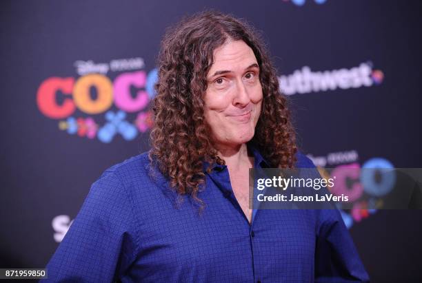 Weird Al Yankovic attends the premiere of "Coco" at El Capitan Theatre on November 8, 2017 in Los Angeles, California.