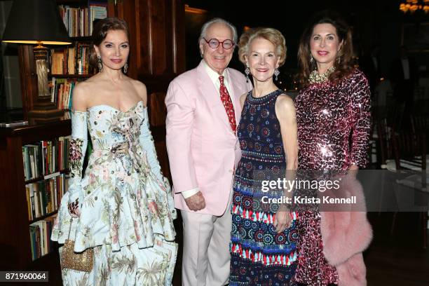 Jean Shafiroff, guest, Elizabeth Stribling and Ann Van Ness attend French Heritage Society New York 35th Anniversary Galaat Private Club on November...