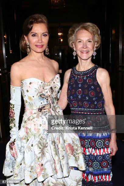 Jean Shafiroff and Elizabeth Stribling attend French Heritage Society New York 35th Anniversary Gala at Private Club on November 8, 2017 in New York...
