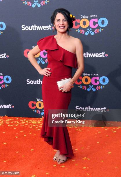 Actress Alanna Ubach attends the U.S. Premiere of Disney Pixar's 'Coco' at El Capitan Theatre on November 8, 2017 in Los Angeles, California.