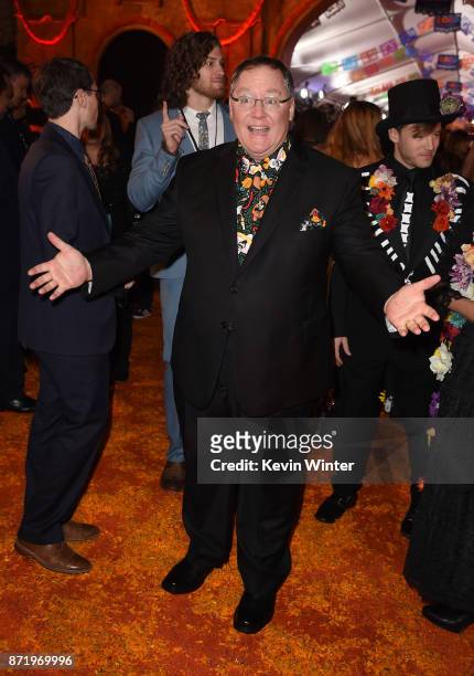 Executive producer John Lasseter arrives at the premiere of Disney Pixar's "Coco" at the El Capitan Theatre on November 8, 2017 in Los Angeles,...