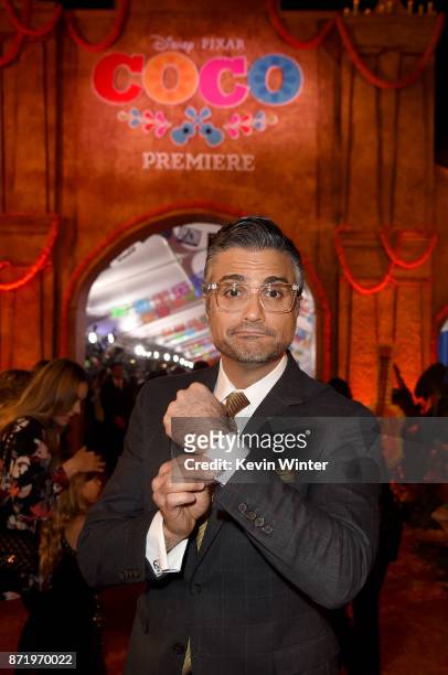 Actor Jaime Camil arrives at the premiere of Disney Pixar's "Coco" at the El Capitan Theatre on November 8, 2017 in Los Angeles, California.