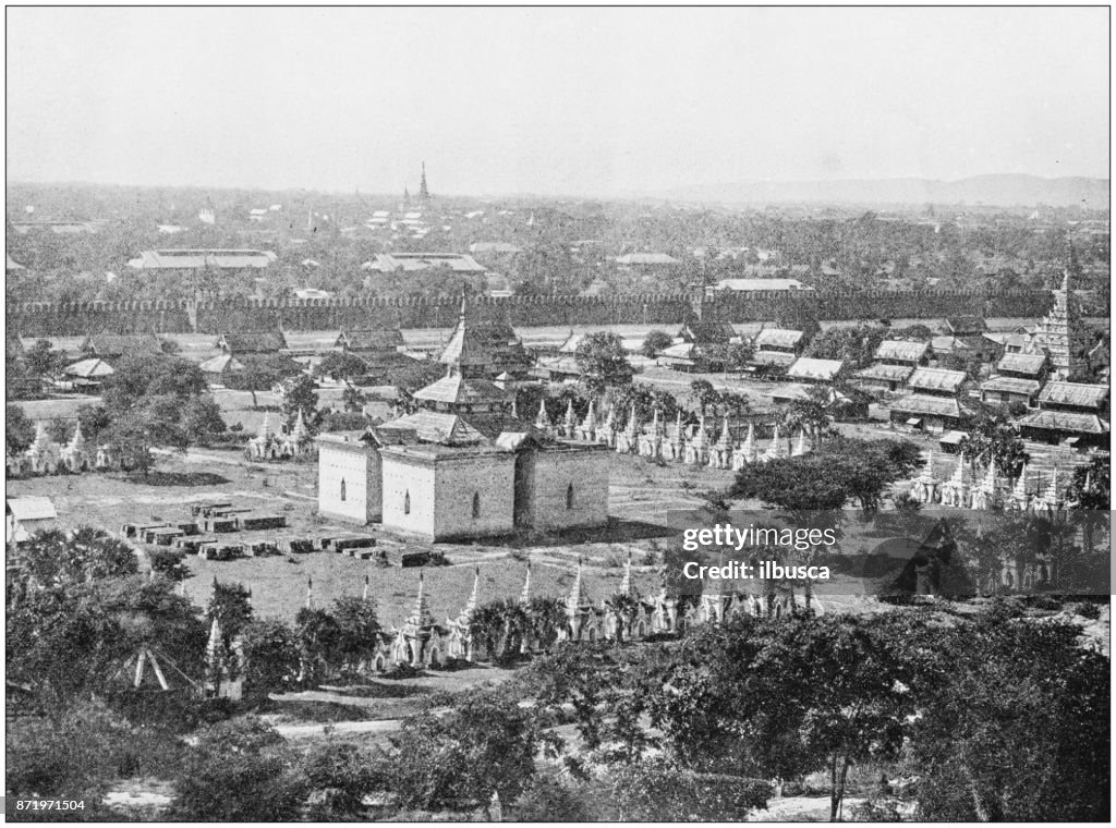 Antique photograph of World's famous sites: Mandalay