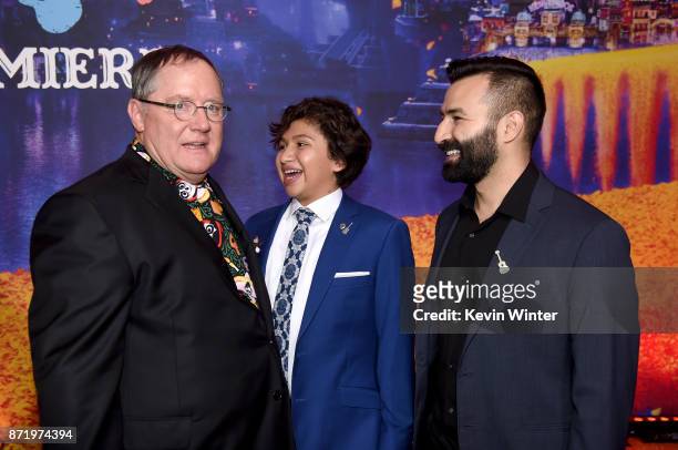 Executive producer John Lasseter, chief creative officer of Pixar Animation, Walt Disney Animation and DisneyToon Studios, actor Anthony Gonzalez and...