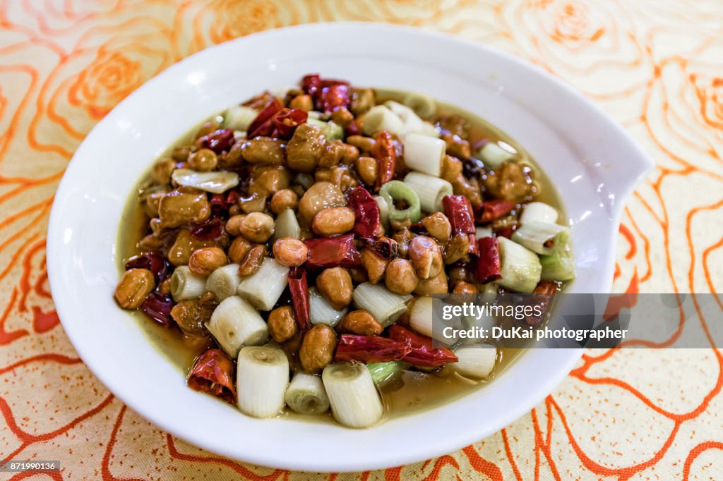 Kung pao chicken in chengdu china