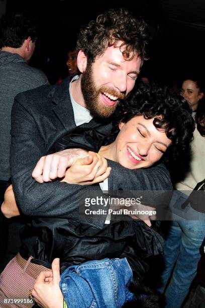 Charles Rogers and Alia Shawkat attend TBS hosts the Season 2 Premiere of "Search Party" at Public Hotel on November 8, 2017 in New York City.