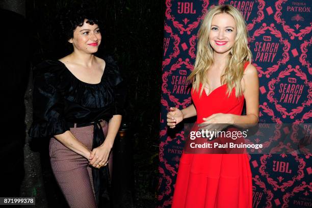 Alia Shawkat and Meredith Hagner attend TBS hosts the Season 2 Premiere of "Search Party" at Public Hotel on November 8, 2017 in New York City.