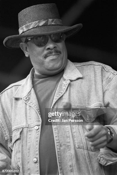 American jazz vibraphonist Roy Ayers performing in Copenhagen, Denmark, July 1993.