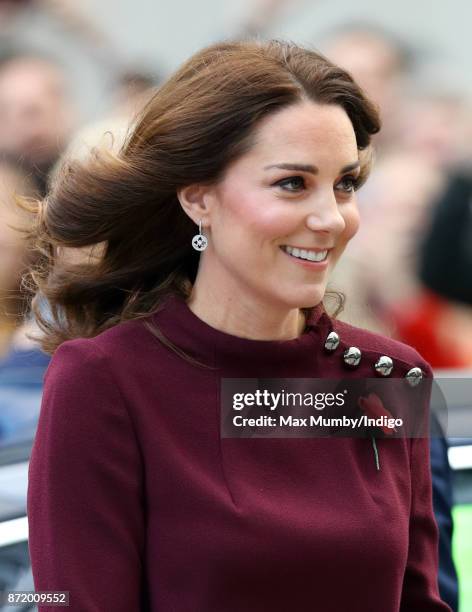 Catherine, Duchess of Cambridge attends the annual Place2Be School Leaders Forum at UBS London on November 8, 2017 in London, England. The Duchess of...