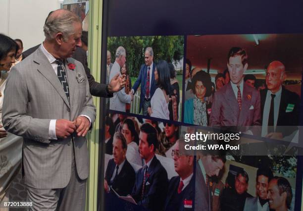 Prince Charles, Prince of Wales meets young entrepreneurs and their mentors supported by BYST during a visit to India on November 9, 2017 in New...