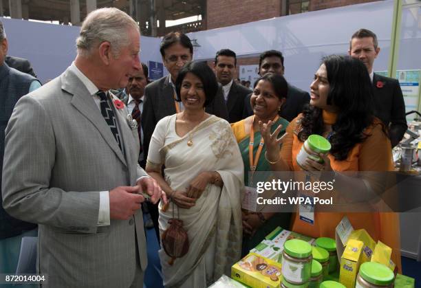 Prince Charles, Prince of Wales meets Dr Aashmi Thiruvambalam and her Fettle Bio Products as he is introduced to young entrepreneurs and their...