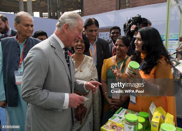 Prince Charles, Prince of Wales meets Dr Aashmi Thiruvambalam and her Fettle Bio Products as he is introduced to young entrepreneurs and their...