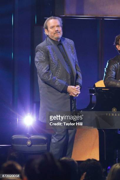 Jimmy Webb performs during the 51st annual CMA Awards at the Bridgestone Arena on November 8, 2017 in Nashville, Tennessee.