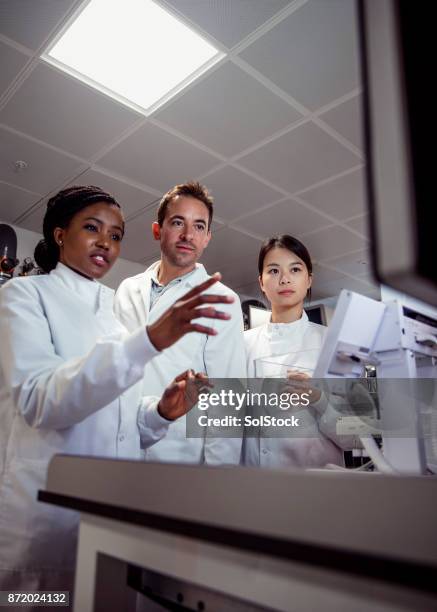 phenotyping of samples taking place - drug testing lab stock pictures, royalty-free photos & images