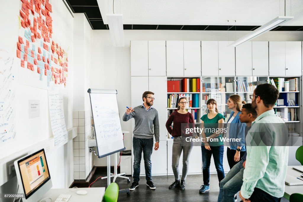 University Tutor With Students, Problem Solving During Seminar