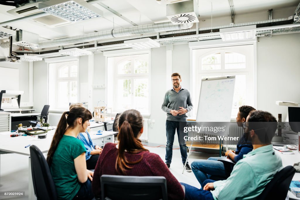 Seminar Lessons Student University Tutor Speaking To Students During Seminar High-Res Stock ...