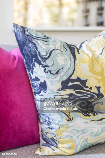 residential library interior - curtain valance stock pictures, royalty-free photos & images