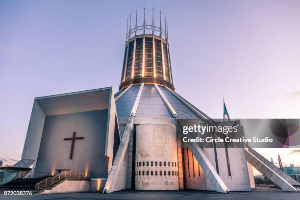 liverpool metropolitan cathedral, liverpoool, uk - liverpool cathedral stock pictures, royalty-free photos & images